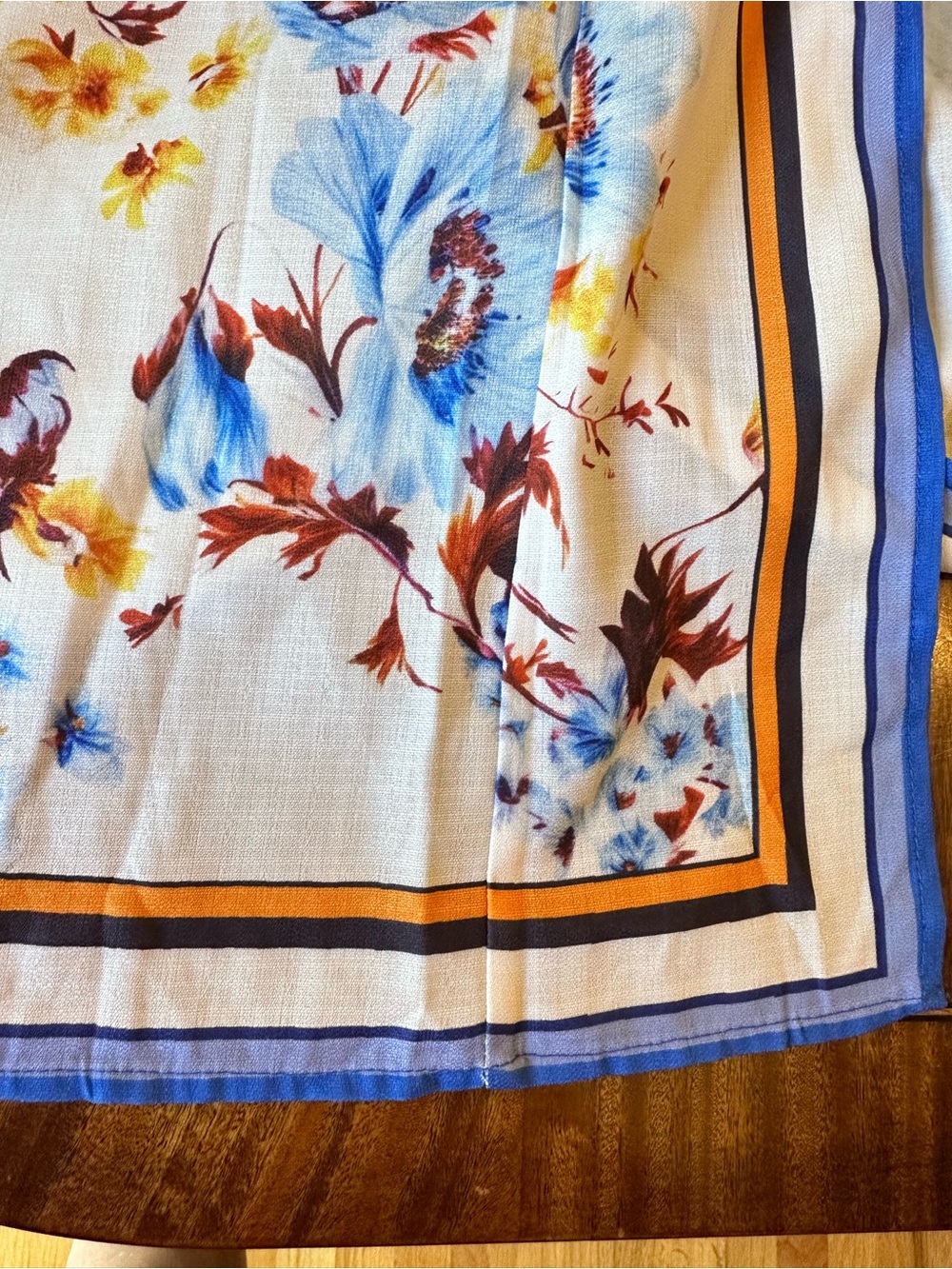 COMMENSE Blue White Floral Print Open Back Midi Dress NWT - Picture 12 of 16